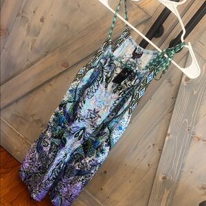 Hale Bob Blue and Purple Patterned Dress